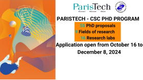 La campagne 2025 du programme ParisTech – CSC PhD est lancée!